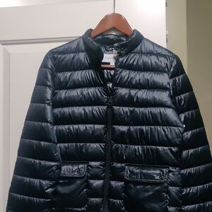 Calvin Klein Women Black Lightweight Quilted Jacket Size S